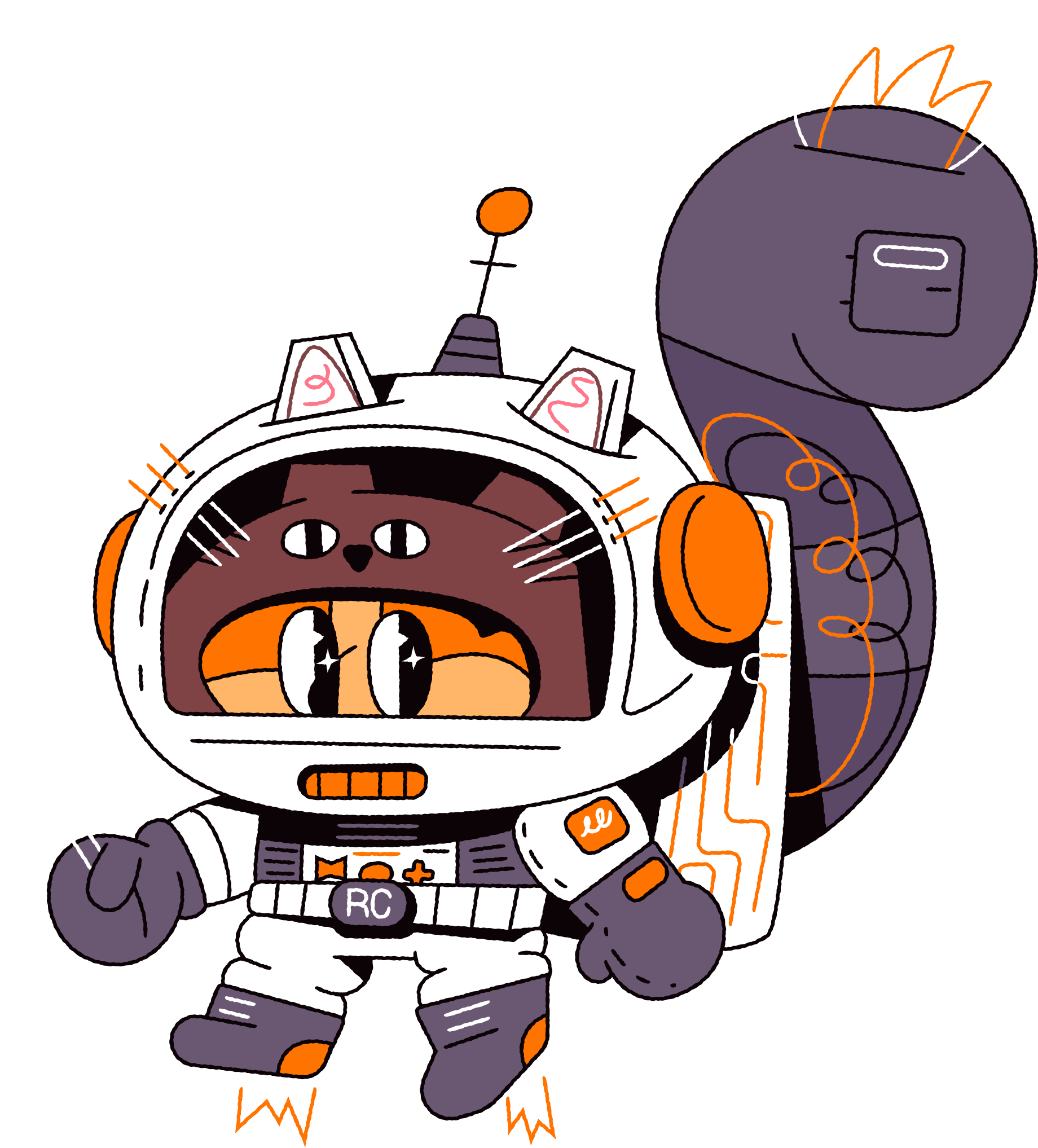 Shippy Mascot in Space